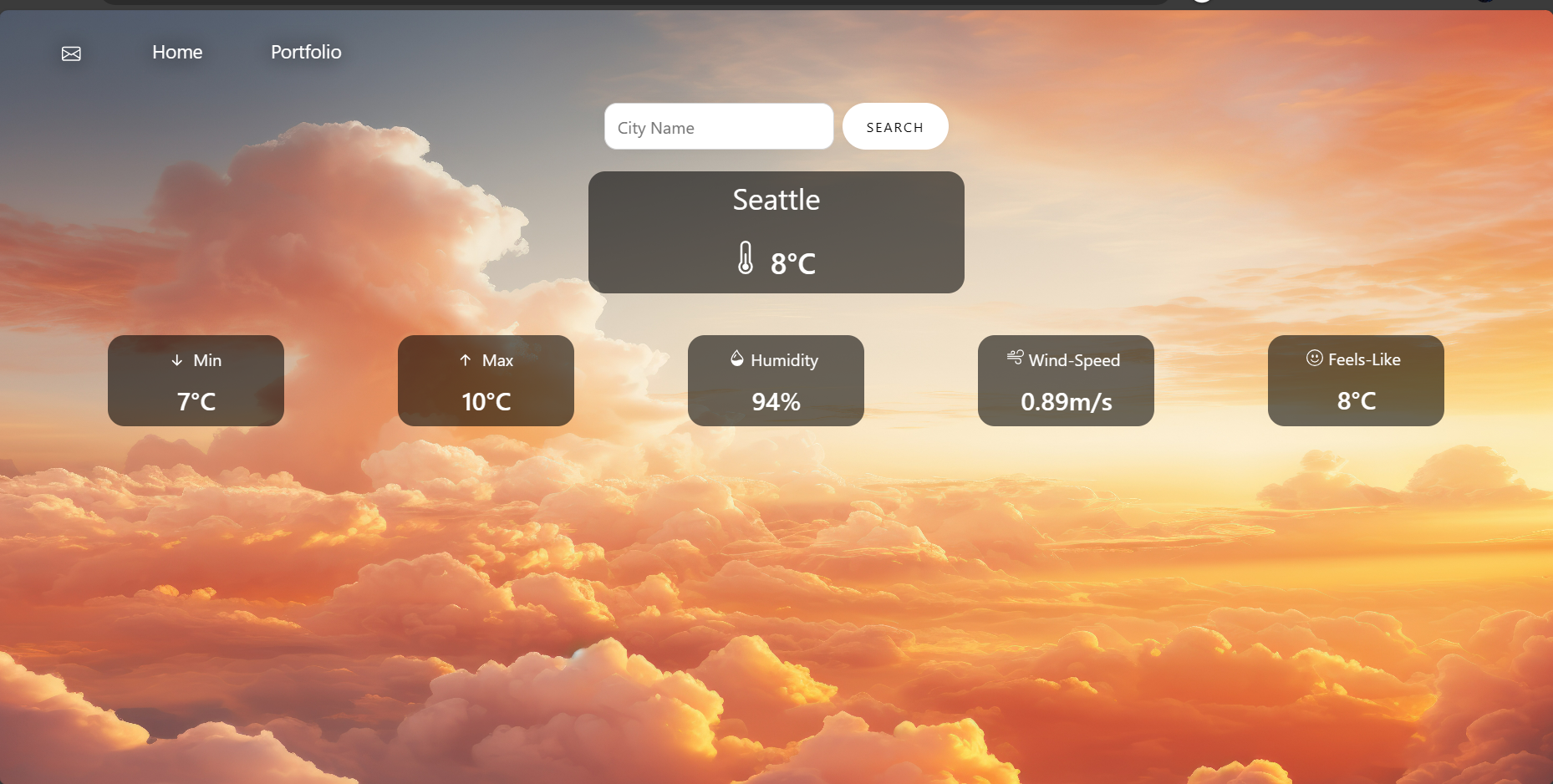 Weather App Preview